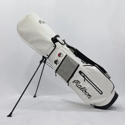Golf Bag PU Waterproof Multi-Functional Stand Bag with Dual Hoods for Men and Women