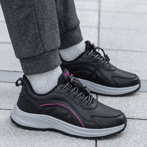 Zhang Kaili Giày Nữ Cao Tuổi Thu Đông Da Phong Cách Mới Mặt Chống Thấm Nước Chống Trơn Trượt Thoải Mái Bước Giày Cho Người Trung Niên Và Người Cao Tuổi