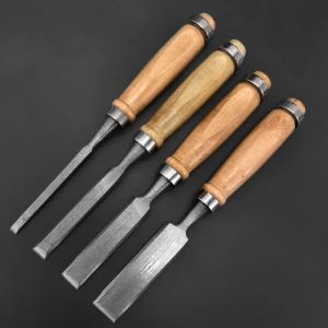 6/12/18/24mm 4Pcs Wood Carving Chisels Set Professional for Woodworking with Ergonomic Wood Carving Tools DIY Auxiliary Tools