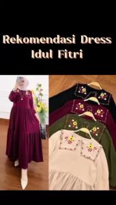 Pakaian Muslim Terbaru: Dress Wanita Muslim & Gamis Bordir Kekinian