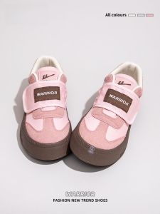 Warrior | Slip-On Canvas Shoes Womens Thick Sole Velcro White Shoes College Style Sneakers