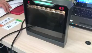 Soonpos High Resolution Auto Sensing Desktop Barcode Scanner 1D/2D QR Omnidirectional and Hands-Free with USB Interface for Retail Sarisari Supermarket