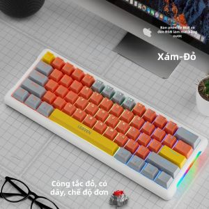 Bàn Phím Cơ Chơi Game NexusClick 61 Phím RGB Switch Đỏ Hot Swap Thiết Kế Tiện Dụng Di Động Dùng Cho Máy Tính Để Bàn Và Laptop