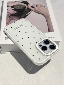 Summer Dopaamine Polka Dot Womens Phone Case for Apple 16Promax iPhone 15Pro New 14 Famous 13 Hot 12 Female 11 Anti-Fall Simple Pure Color