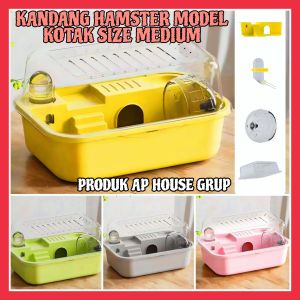 KANDANG HAMSTER PORTABLE MODEL KOTAK MEDIUM (kode5)