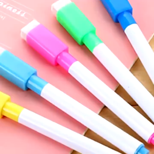 Black magnetic whiteboard marker with dry eraser pen for office and school use