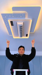 Mẫu Mới Nhất 2025 Quạt Đèn Trần Không Cánh Thiết Kế Hiện Đại - 3 Chế Độ Sáng Có Điều Khiển Từ Xa