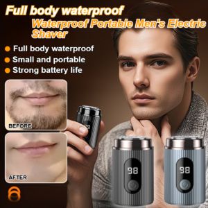 💕Electric small steel gun travel portable electric razor body wash mini shaving razor blade