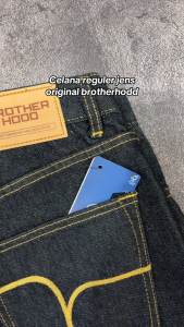 BROTHERHOOD Celana Jeans Panjang Pria Denim Model Standart Big Size Blue Black
