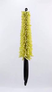 TILONDEX 1PC Long Handle Car Wheel Brush Soft PVC Bristle Rim Cleaning Brush for Vehicle Alloy Wheels & Tires