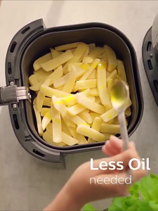 STELANG หม้อทอดไร้น้ำมันอเนกประสงค์ Air fryer ความจุขนาดใหญ่ 5.5 ลิตรไร้มัน ลมร้อน เครื่องทอด ความจุ อัจฉริยะ อบอ