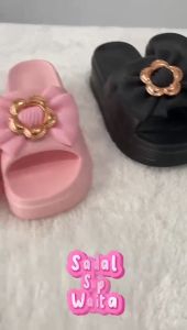 BARUU!!! (J) Sandal Import Slop Wanita W8008-79 Slop Import Sandal Wanita Karet Sandal Karet Wanita Kekinian Import