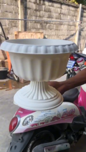 กระถางพลาสติก โรมันทรงพาน พร้อมส่งในไทย