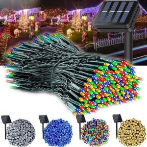 Solar String Lights Outdoor Waterproof Fairy Lights String 8 Mode for Home Gardens Wedding Party Outdoor Tree Decorations