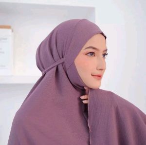Khimar Jumbo XXL Instan Warna Solid - Kerudung Muslimah Serat Alami