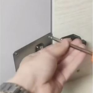 10Pcs Cabinet Hinge Repair Plate Stainless Steel Hinge Fixing Plate kit With Screwdriver