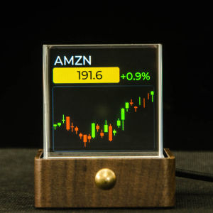 GeekMagic Cube-Max Big Tech Crystal Display With Weather Clocks Stocks Cryptocurrency Bitcoin Forex Price Info For Gift