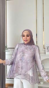 (2oN) GLAM SHEVA BLOUSE Baju Atasan Wanita Muslimah Terbaru Sheeva Blouse By Glamz. Nazra Sha