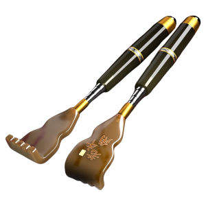 Old Bull Horn Itch Scratcher Stretchable Decorative Scratch Back Massager Practical Multi-functional Back Brush Massage Tool