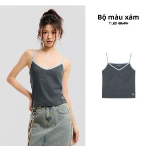 Áo Thun Ngực V Đan Dày Sweet American
