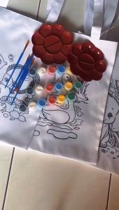 Totebag Tote Bag Goodiebag Tas Serut Mewarnai Lukis Coloring Goodie Bag Souvenir Kerajinan Tangan Ulang Tahun Ultah
