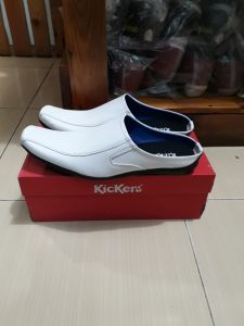 Sepatu selop putih / sepatu buatong terbaru sepatu habib bahar bagus