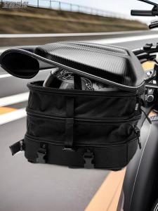 กระเป๋าสะพายหลังแบบมีซิปป้องกันรอยขีดข่วนสำหรับนักบิด ความจุขนาดใหญ่ กระเป๋าสะพายไหล่คู่สำหรับใส่หมวกบัลลังก์ กระเป๋าสะพายหลังสำหรับนักบิด