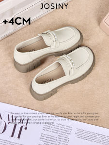 Josiny | White Comfortable Soft Thick Sole Women Loafers Autumn