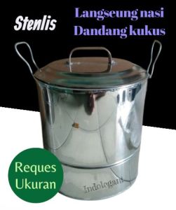 Kukusan dandang Panci Nasi steamer set langseung alumunium & Stainless