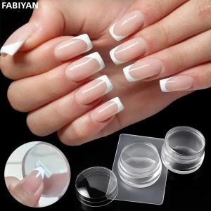 Bộ Dụng Cụ Dập Móng Tay Bằng Silicon Có Nắp Trong Suốt Dụng Cụ Cạo Dập Móng Dạng Thạch Bộ Khuôn Mẫu Làm Móng