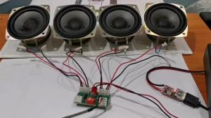 XYY บอร์ดขยายเสียง XH-A156 3W.x4Ch. 2 Input ไฟSupply 5 Volt DC.For DIY. / Amplifier board Mini DC 5 V. Power output 3+3+3+3 Watts 2 Input Digital Audio Power Amplifier Module Stereo