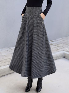 Design Aesthetic Versatile High-Waist A-Line Thick Skirt