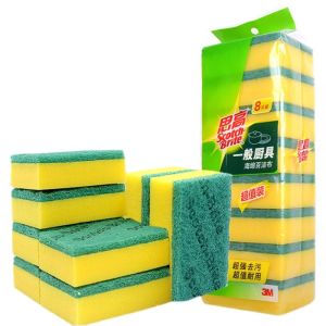 3M | 3M Scotch-Brite Heavy Duty Scrub Sponge Dishwashing Kitchen Pot Rust Focal Stains Sponge Removing Kit Cleaning Brush Sponges