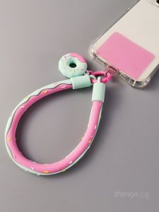 Short Cartoon Pendant Mobile Phone Lanyard Silicone Outdoor Sports Hand Chain Key Ring Water Cup Universal Simple Personality