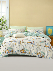 FUANNA (富安娜) | Bộ Đồ Chăn Ga Gối Bằng Cotton Cho Trẻ Em 3 Món