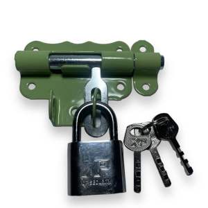 Paket grendel overpal 2inch + gembok 30mm freed