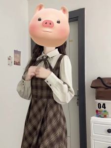 CHANGTONG | School Style Retro Elegant Faux Two-Piece Long Dress
