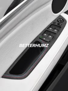 For BMW X5 E70 X6 E71 2008-2013 Made of Alcantara/Carbon Fiber Leather Window Lifter Panel Trim Sticker Car Interior Accessories