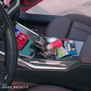 For Tesla Model 3 Y X S Car Seat Side Gap Filler Storage Box With Phone Charging Hole Sundries Tidying Organizer Bag Accessories