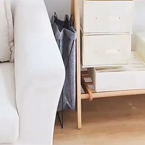 Giỏ đựng đồ giặt có thể gấp lại có tay cầm - Giỏ đựng đồ chống thấm nước có khung sắt Giỏ đựng quần áo lớn có thể gấp lại (Chất liệu vải lanh)