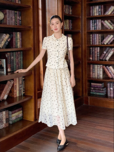 XXNING | Bộ Đồ Thêu Chấm Bi Pháp