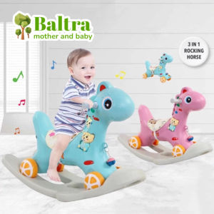 Baltra 2in1 Rocking Horse Rider Push Car Rocker Pony Multifunctional Rocking Horse Dual Music Scooter