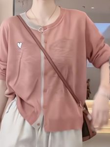 Fashionable Knitted Open Cardigan Spring Summer 2025 New Womens Wear Elegant Beautiful Matching Top High Quality European Style