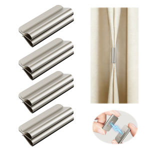Magnetic Curtain ClipsDrill-Free Curtain Fasteners.Powerful Magnetic Hold Design.Suitable for Living Room and Bedroom Curtains