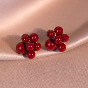 Pianist | Boutique Trendy Earrings Red S925 Silver