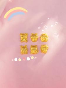 ZHOU LIU FU 周六福 ทองคำแท่ง 99% 24K Solid Gold Ingot Real Pure 999 Gold Bar Nugget Bullion Hamster Kitten Fox Rabbit Lamb Bear Investment Gold A2421149