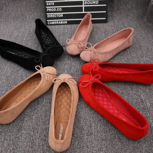Spring Summer 2024 round Toe Ballet Flat Womens Shoes Casual Versatile Slip-On Flats Large Size Boat Shoes Korean Style