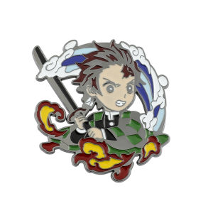Anime Demon Slayer Agatsuma Zenitsu Hashibira Inosuke Rengoku Kyoujurou Kamado Tanjirou Kamado Nezuko Brooch Metal Enamel Badge