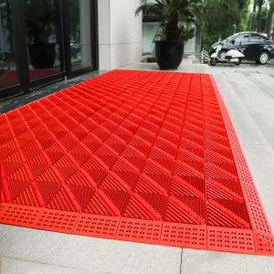 พื้นรองเท้ากันลื่นกลางแจ้ง กันน้ำ ดูดซับความชื้น พื้นรองเท้ากลางประตูโรงแรม วัสดุ PVC ป้องกันการลื่นไหล