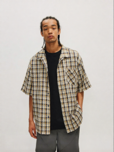 FPA | Áo Sơ Mi Ngắn Tay Plaid Phong Cách Mỹ Cổ Điển